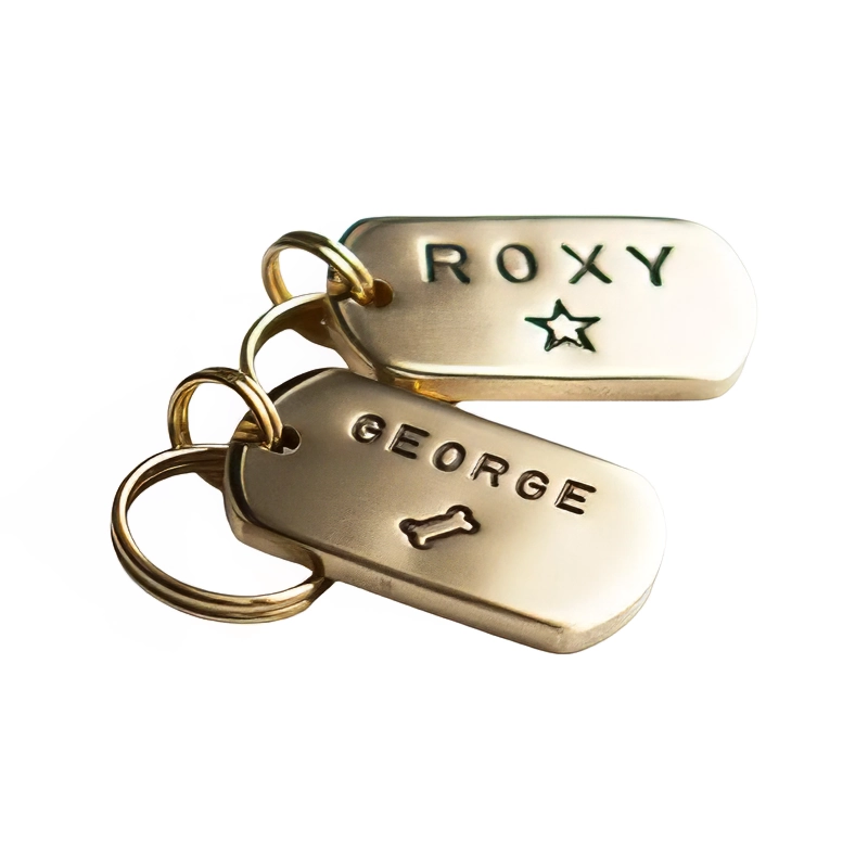 Brass Pet ID Tags Custom Engraved