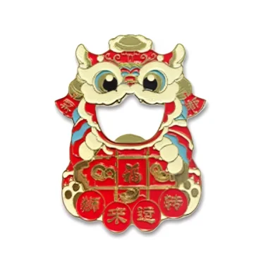 Custom Chinese Lion Dance Theme Metal Bottle Openers