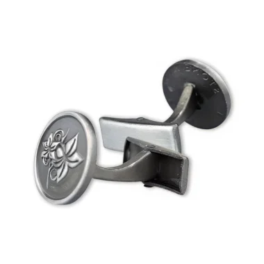 Custom Floral Cufflinks-Etched Flower Design
