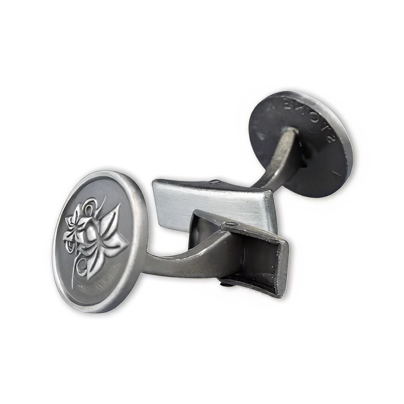 Custom Floral Cufflinks-Etched Flower Design