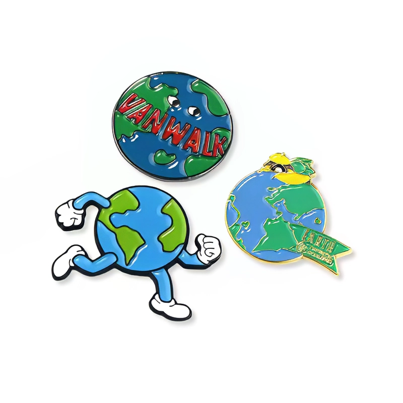 Custom Metal Badges Earth Day Lapel Pins
