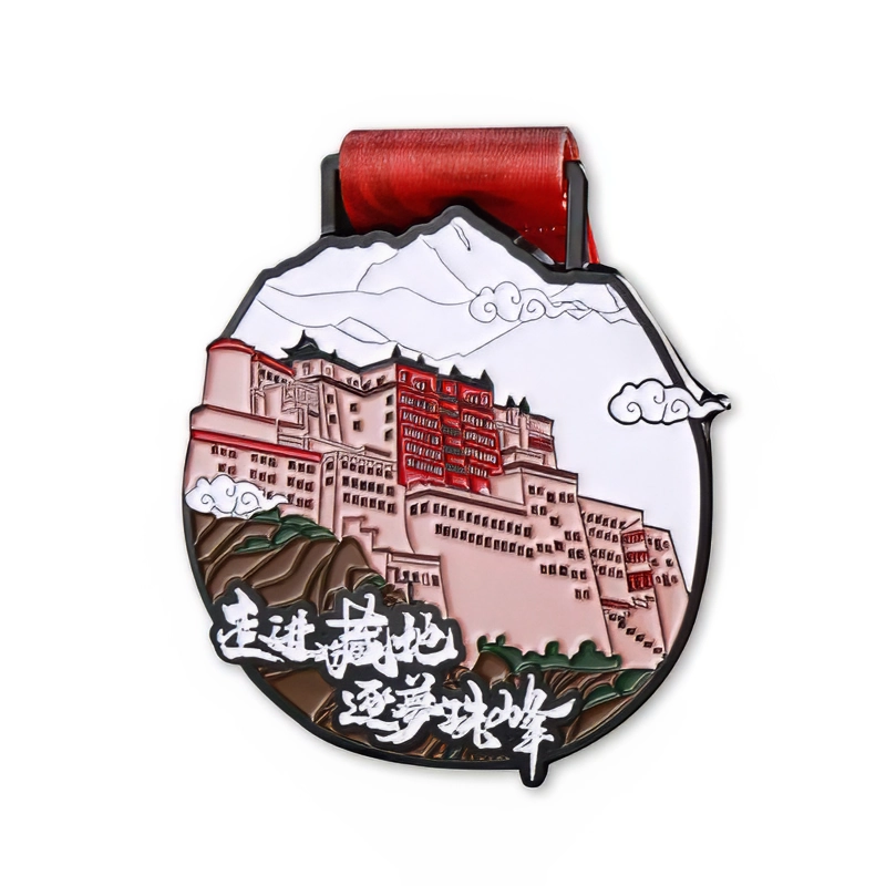 Custom Oriental Palace And Monument Medallion Marathon Running Site Medallion