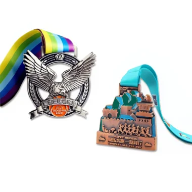 Die Cast Metal Sports Badges, Basketball Event Medals and Marathon Finisher Awards