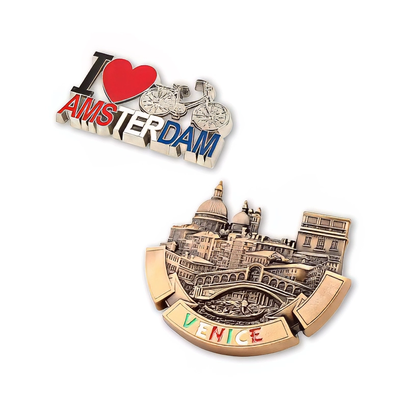 Italy Gondola and Amsterdam Bicycle Refrigerate Magnets Travel Gifts