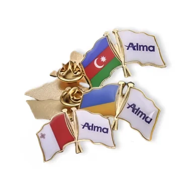 Flag and Logo Lapel Pins with Epoxy Dome