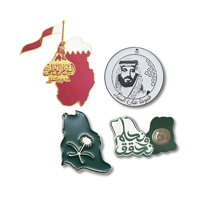Custom Metal Pins Country Outline Corporate Promotion Insignia